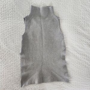 Wilfred Aritzia Durandal Cowl Neck Sleeveless Sweater Grey